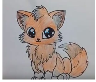 how to draw a cartoon fox step by step
