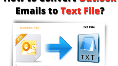 convert outlook emails to text file