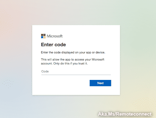 aka.ms/remoteconnect