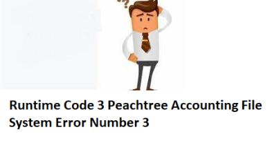 Runtime Code 3 Peachtree Accounting File System Error Number 3