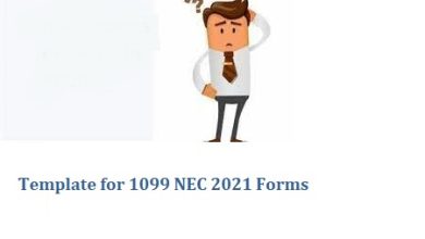 Template for 1099 NEC 2021 Forms
