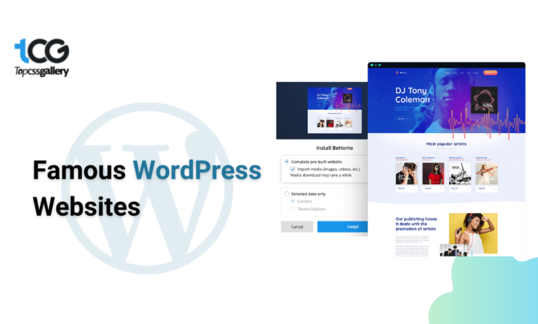 Top 10 Examples of WordPress Sites for Your Inspiration