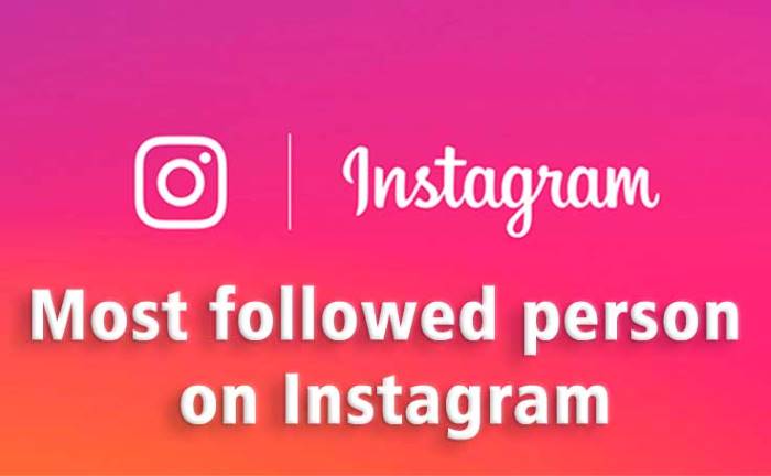 Most followed person on Instagram