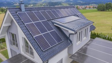 Solar panels installation on tile roof